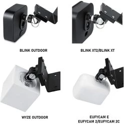 Universal Door Mount for Wyze Cam Outdoor, Arlo Pro/Ultra/Essential, Ring Stick Up/Spotlight Cam, Blink, eufyCam (Black) by Wasserstein -Industrial Tools Sales wasserstein home safety accessories multicompatibledoormntblkus 44 1000