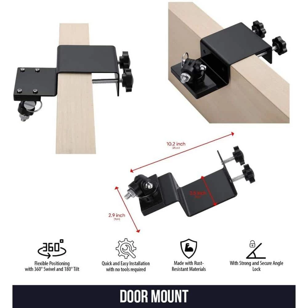 Universal Door Mount for Wyze Cam Outdoor, Arlo Pro/Ultra/Essential, Ring Stick Up/Spotlight Cam, Blink, eufyCam (Black) by Wasserstein 3 Universal Door Mount for Wyze Cam Outdoor, Arlo Pro/Ultra/Essential, Ring Stick Up/Spotlight Cam, Blink, eufyCam (Black) by Wasserstein - Image 3