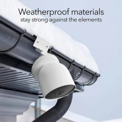 Weatherproof Gutter Mount for Google Nest Cam Battery White Flexible Mounting for Nest Cam by Wasserstein -Industrial Tools Sales wasserstein home safety accessories nestcamguttermntwhtus 1f 1000