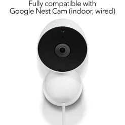 Magnetic Wall Mount for Google Nest Cam (Indoor, Wired) - More Mounting Options for Your Nest Cam (White) by Wasserstein -Industrial Tools Sales wasserstein home safety accessories nestcamindoormagnetmntus 76 1000