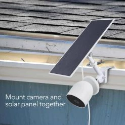2-in-1 Gutter Mount for Google Nest Cam (Battery) and Compatible Solar Panel (White) by Wasserstein -Industrial Tools Sales wasserstein home safety accessories nestcamoutgutterwhtus fa 1000