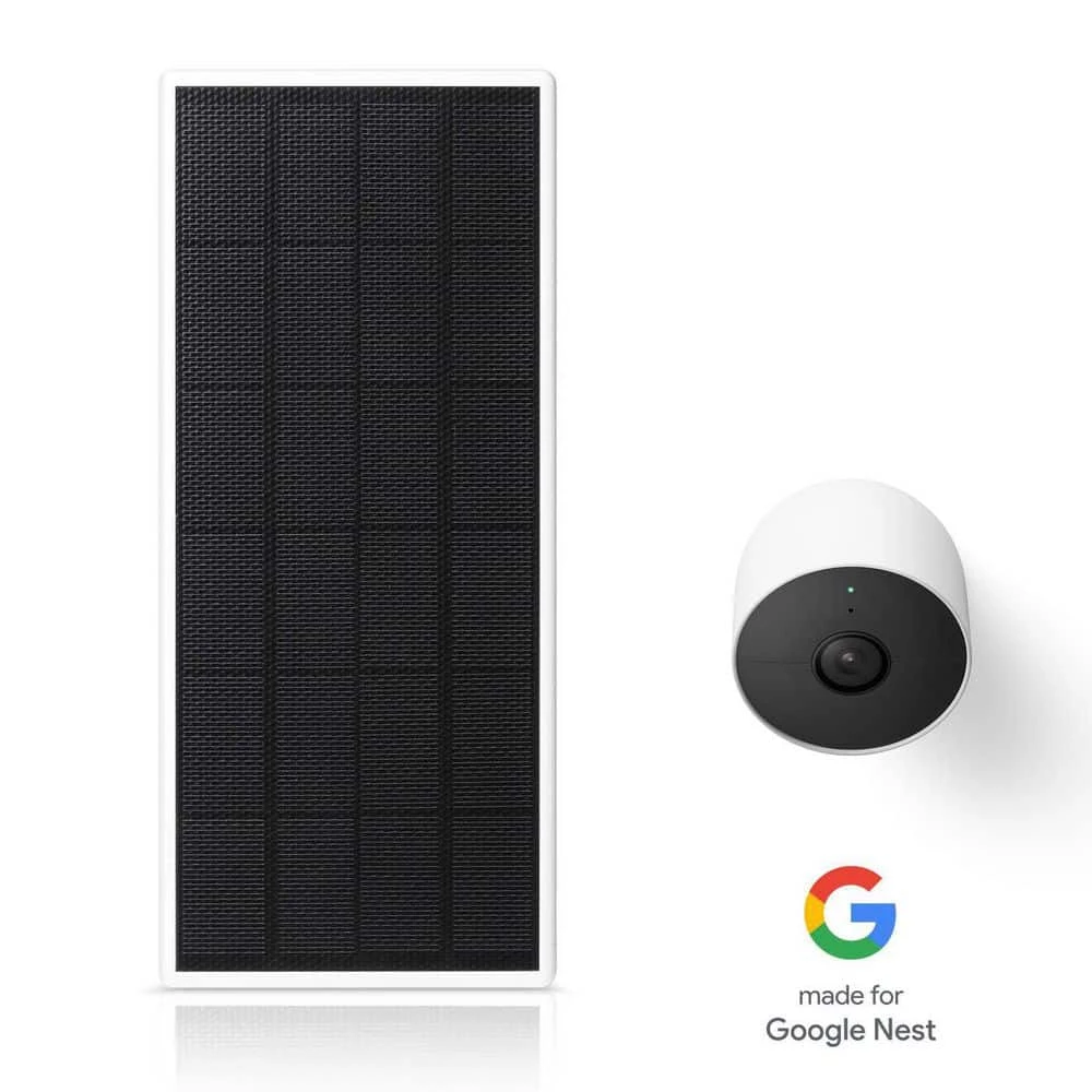 Solar Panel for Google Nest Cam Outdoor or Indoor, Battery 2.5-Watt Solar Power - Made for Google Nest (2 Pack) by Wasserstein 3 Solar Panel for Google Nest Cam Outdoor or Indoor, Battery 2.5-Watt Solar Power - Made for Google Nest (2 Pack) by Wasserstein - Image 3