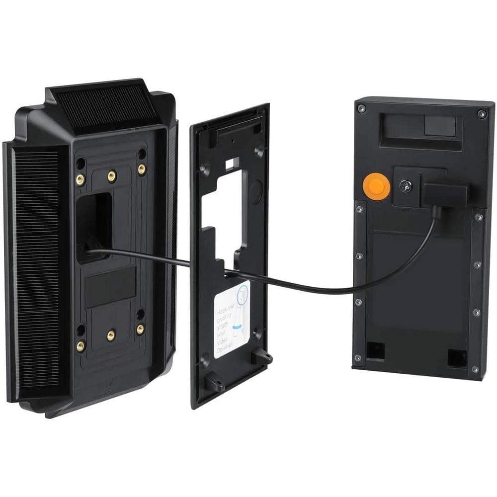 Solar Charger Mount for Ring Video Doorbell 1 (2nd Gen, 2020 Release) - Power Your Ring Doorbell (5V 0.6W) - Black by Wasserstein 3 Solar Charger Mount for Ring Video Doorbell 1 (2nd Gen, 2020 Release) - Power Your Ring Doorbell (5V 0.6W) - Black by Wasserstein - Image 3