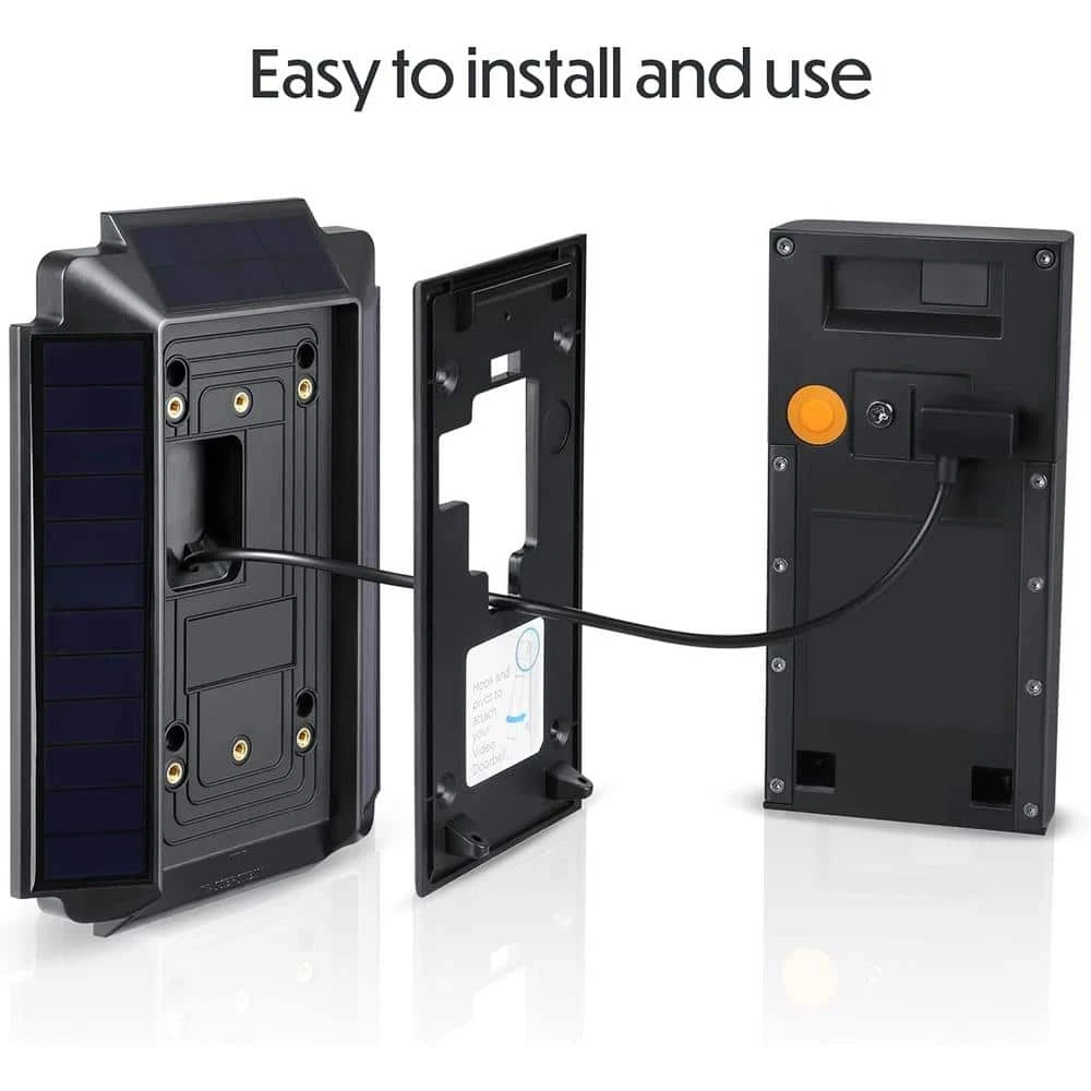Weatherproof Premium Solar Charger for Ring Video Doorbell 2nd Gen Powered by US-Engineered Solar Cells by Wasserstein 5 Weatherproof Premium Solar Charger for Ring Video Doorbell 2nd Gen Powered by US-Engineered Solar Cells by Wasserstein - Image 5