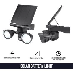 Ring Floodlight and Solar Panel Charger for Ring Stick Up Cam Battery and Ring Spotlight Cam Battery (Black) by Wasserstein -Industrial Tools Sales wasserstein home safety accessories ringsolightblkus 44 1000