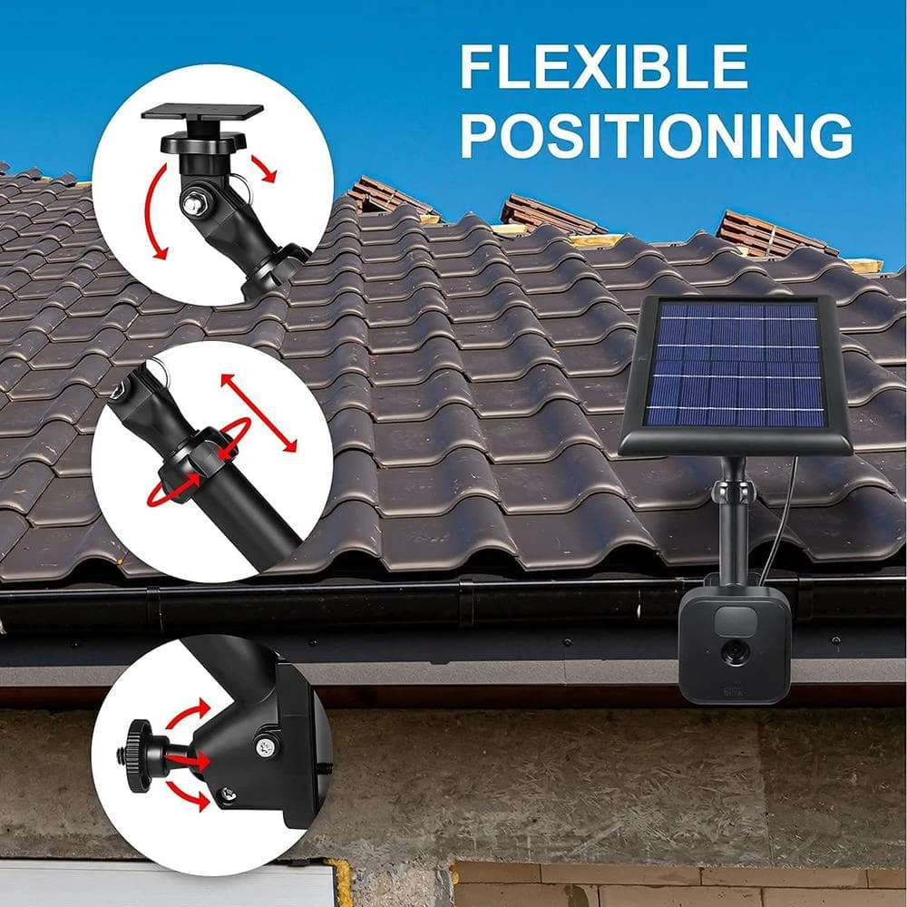 Universal Gutter Mount for Wyze, Blink, Ring, Arlo, Eufy Camera (Black) - Mount Your Security Cam and Solar Panel by Wasserstein 5 Universal Gutter Mount for Wyze, Blink, Ring, Arlo, Eufy Camera (Black) - Mount Your Security Cam and Solar Panel by Wasserstein - Image 5
