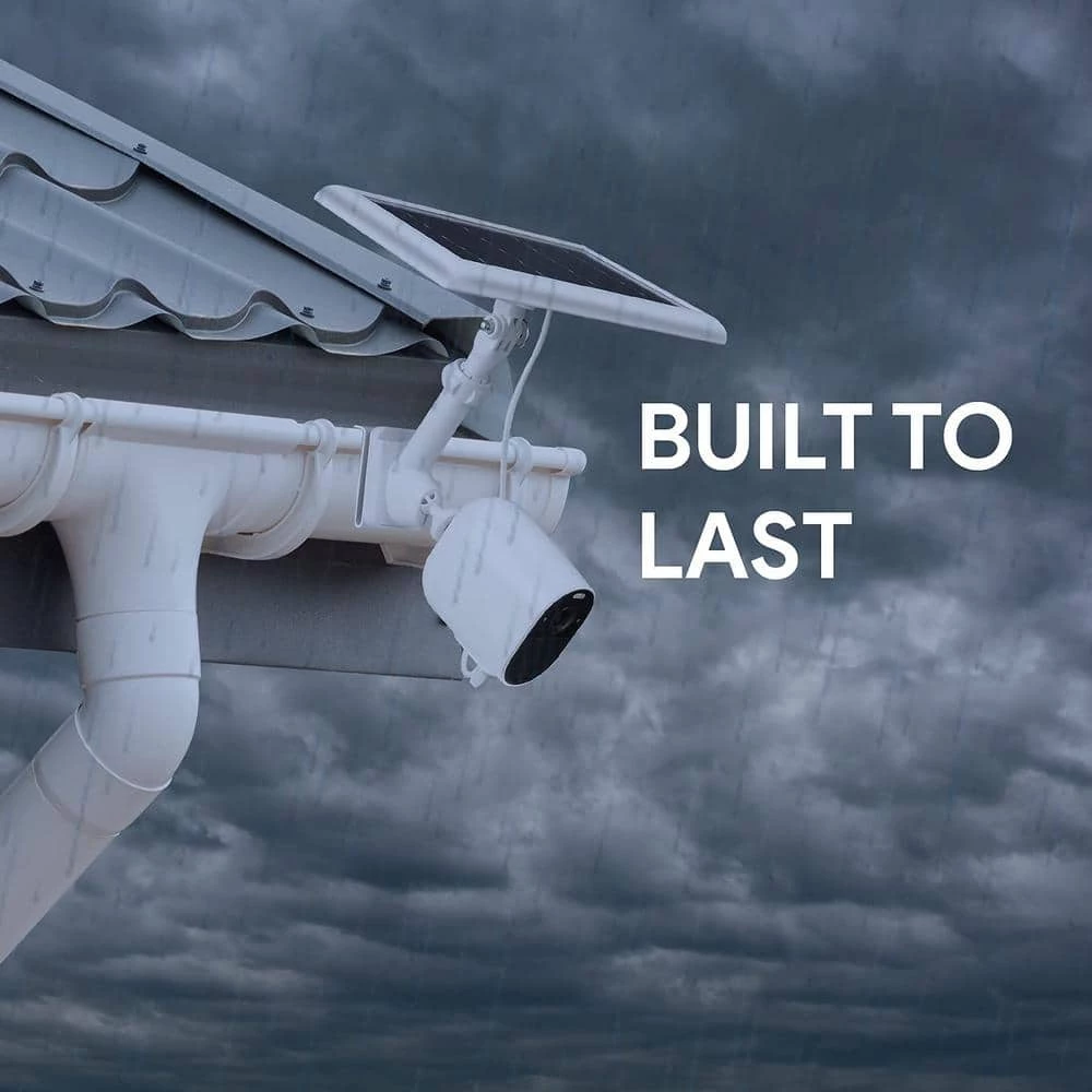 Universal Gutter Mount for Wyze, Blink, Ring, Arlo, Eufy Camera (White) - Mount Your Security Cam and Solar Panel by Wasserstein 4 Universal Gutter Mount for Wyze, Blink, Ring, Arlo, Eufy Camera (White) - Mount Your Security Cam and Solar Panel by Wasserstein - Image 4