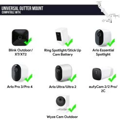 Universal Gutter Mount for Wyze, Blink, Ring, Arlo, Eufy Camera (White) - Mount Your Security Cam and Solar Panel by Wasserstein 13 Universal Gutter Mount for Wyze, Blink, Ring, Arlo, Eufy Camera (White) - Mount Your Security Cam and Solar Panel by Wasserstein -Industrial Tools Sales wasserstein home safety accessories univguttermountwhtus 76 1000