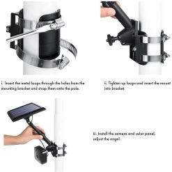 2-in-1 Universal Pole Mount for Wyze, Blink, Ring, Arlo, Eufy Camera and Solar Panel (Black) by Wasserstein -Industrial Tools Sales wasserstein home safety accessories univpolemountblkus 4f 1000