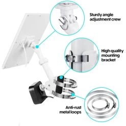 2-in-1 Universal Pole Mount for Wyze, Blink, Ring, Arlo, Eufy Camera and Solar Panel (White) by Wasserstein 10 2-in-1 Universal Pole Mount for Wyze, Blink, Ring, Arlo, Eufy Camera and Solar Panel (White) by Wasserstein -Industrial Tools Sales wasserstein home safety accessories univpolemountwhtus 1f 1000