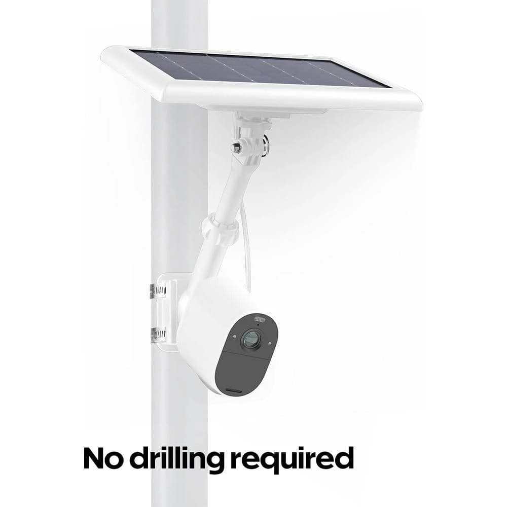 2-in-1 Universal Pole Mount for Wyze, Blink, Ring, Arlo, Eufy Camera and Solar Panel (White) by Wasserstein 6 2-in-1 Universal Pole Mount for Wyze, Blink, Ring, Arlo, Eufy Camera and Solar Panel (White) by Wasserstein - Image 6