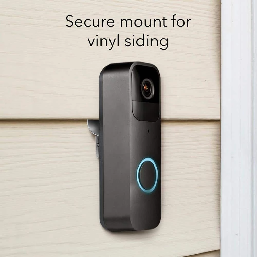 Vinyl Siding Mount for Easy Doorbell Mounting - Compatible with Wyze, Blink and Nest Doorbell (Black) by Wasserstein 2 Vinyl Siding Mount for Easy Doorbell Mounting - Compatible with Wyze, Blink and Nest Doorbell (Black) by Wasserstein - Image 2
