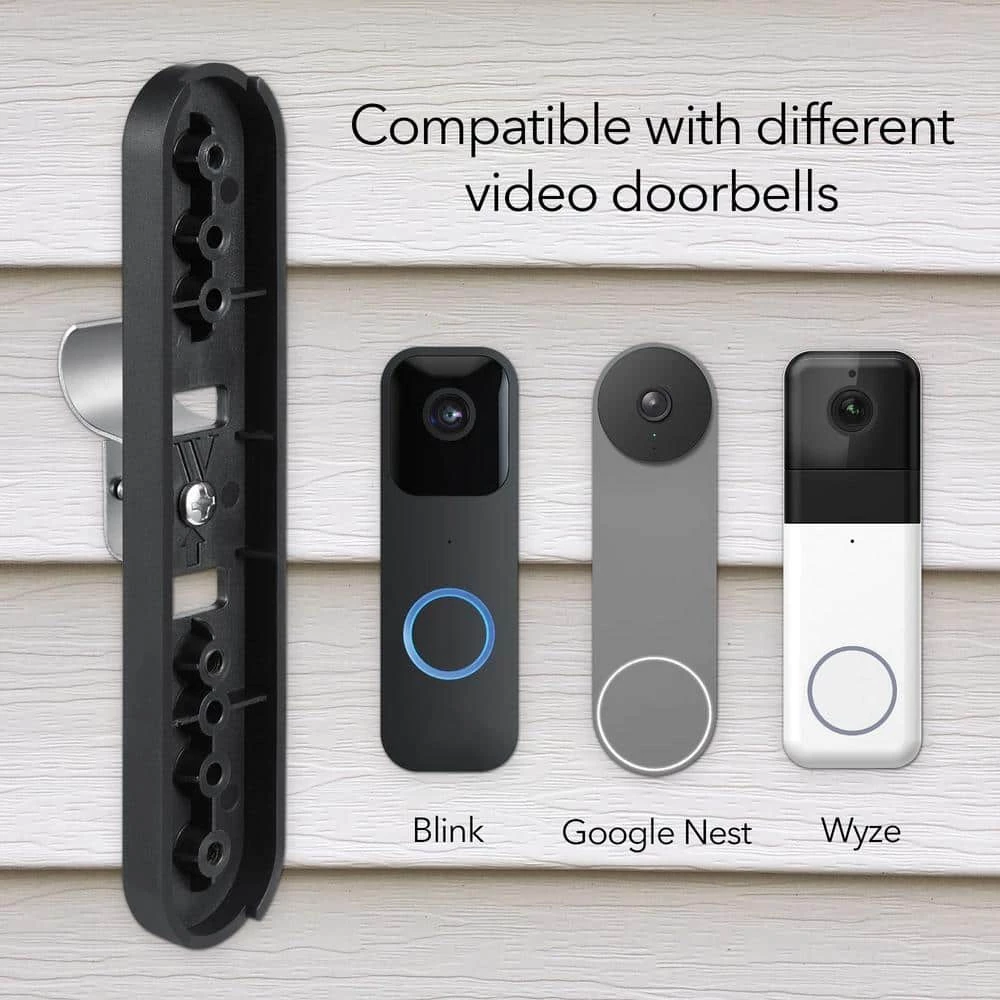 Vinyl Siding Mount for Easy Doorbell Mounting - Compatible with Wyze, Blink and Nest Doorbell (Black) by Wasserstein 6 Vinyl Siding Mount for Easy Doorbell Mounting - Compatible with Wyze, Blink and Nest Doorbell (Black) by Wasserstein - Image 6
