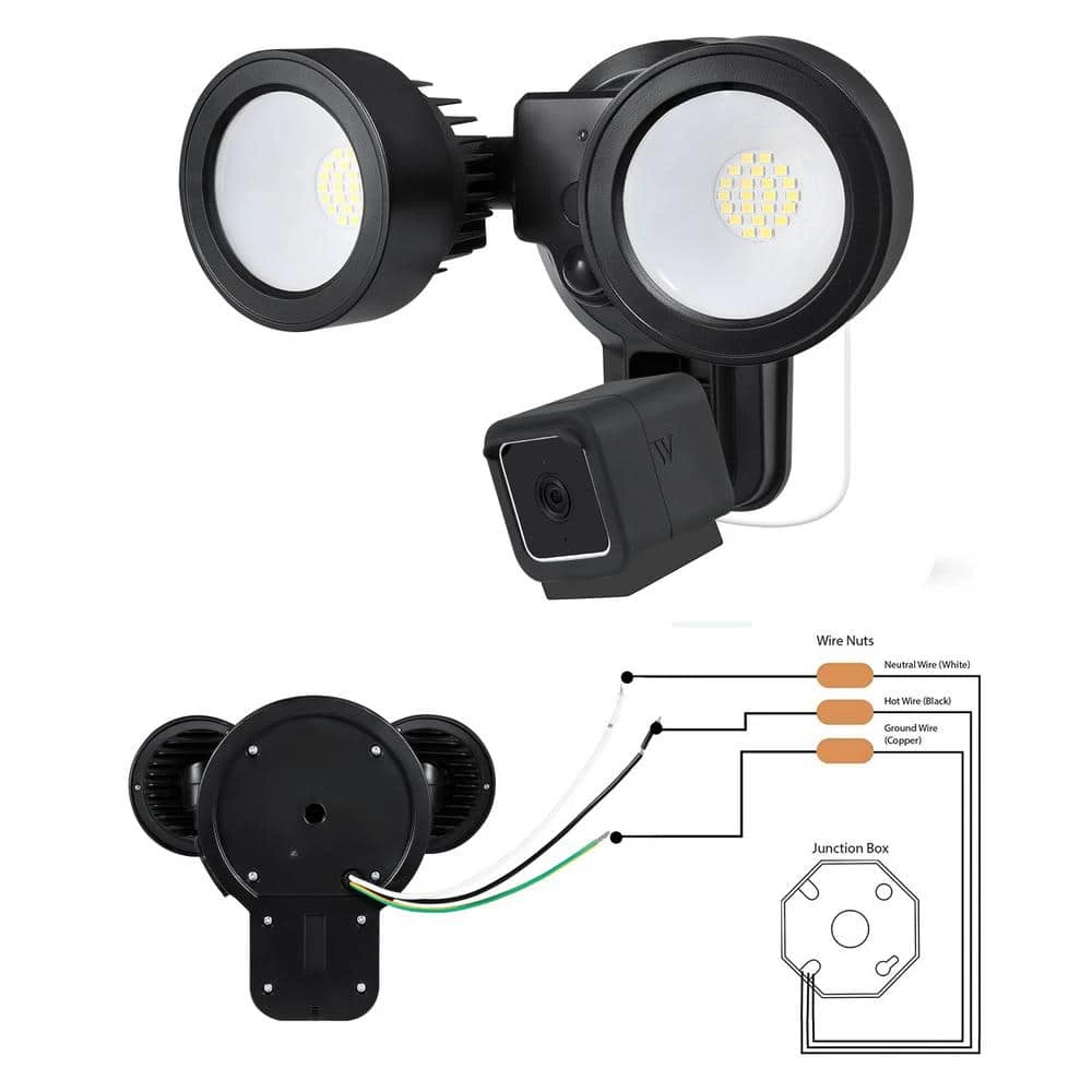 3-in-1 Wired Floodlight for Wyze Cam V3 with Charger and Mount Black (Camera Not Included) by Wasserstein 4 3-in-1 Wired Floodlight for Wyze Cam V3 with Charger and Mount Black (Camera Not Included) by Wasserstein - Image 4