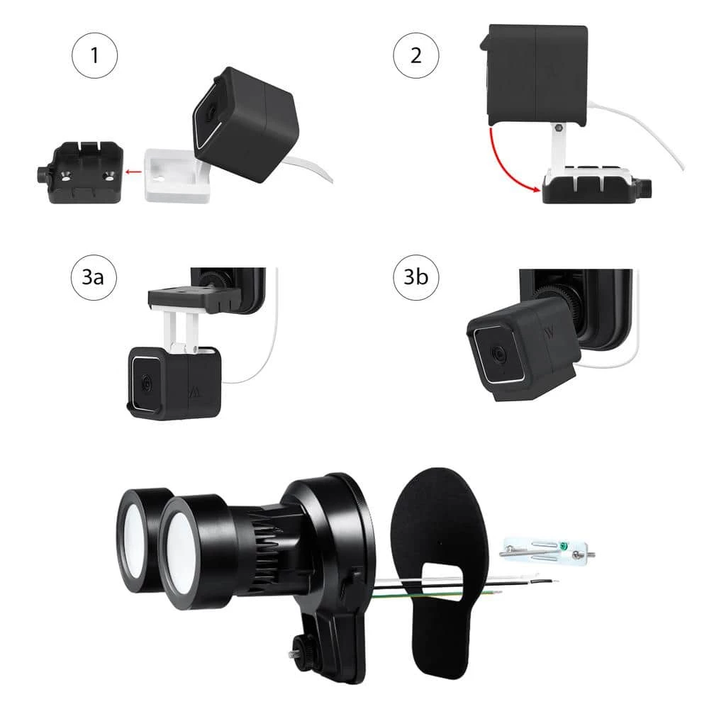 3-in-1 Wired Floodlight for Wyze Cam V3 with Charger and Mount Black (Camera Not Included) by Wasserstein 3 3-in-1 Wired Floodlight for Wyze Cam V3 with Charger and Mount Black (Camera Not Included) by Wasserstein - Image 3