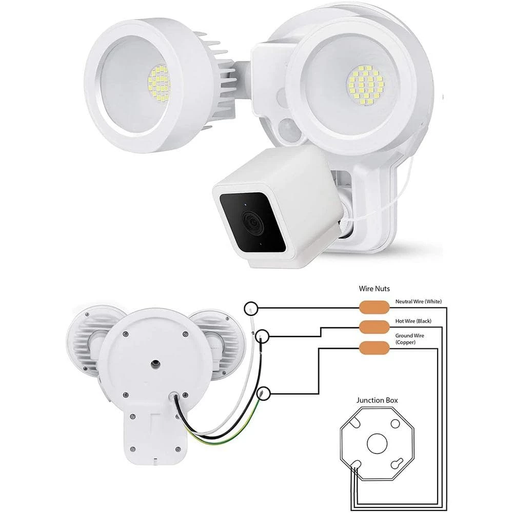3-In-1 Floodlight for Wyze Cam V3 with Charger and Mount White (Camera Not Included) by Wasserstein 4 3-In-1 Floodlight for Wyze Cam V3 with Charger and Mount White (Camera Not Included) by Wasserstein - Image 4