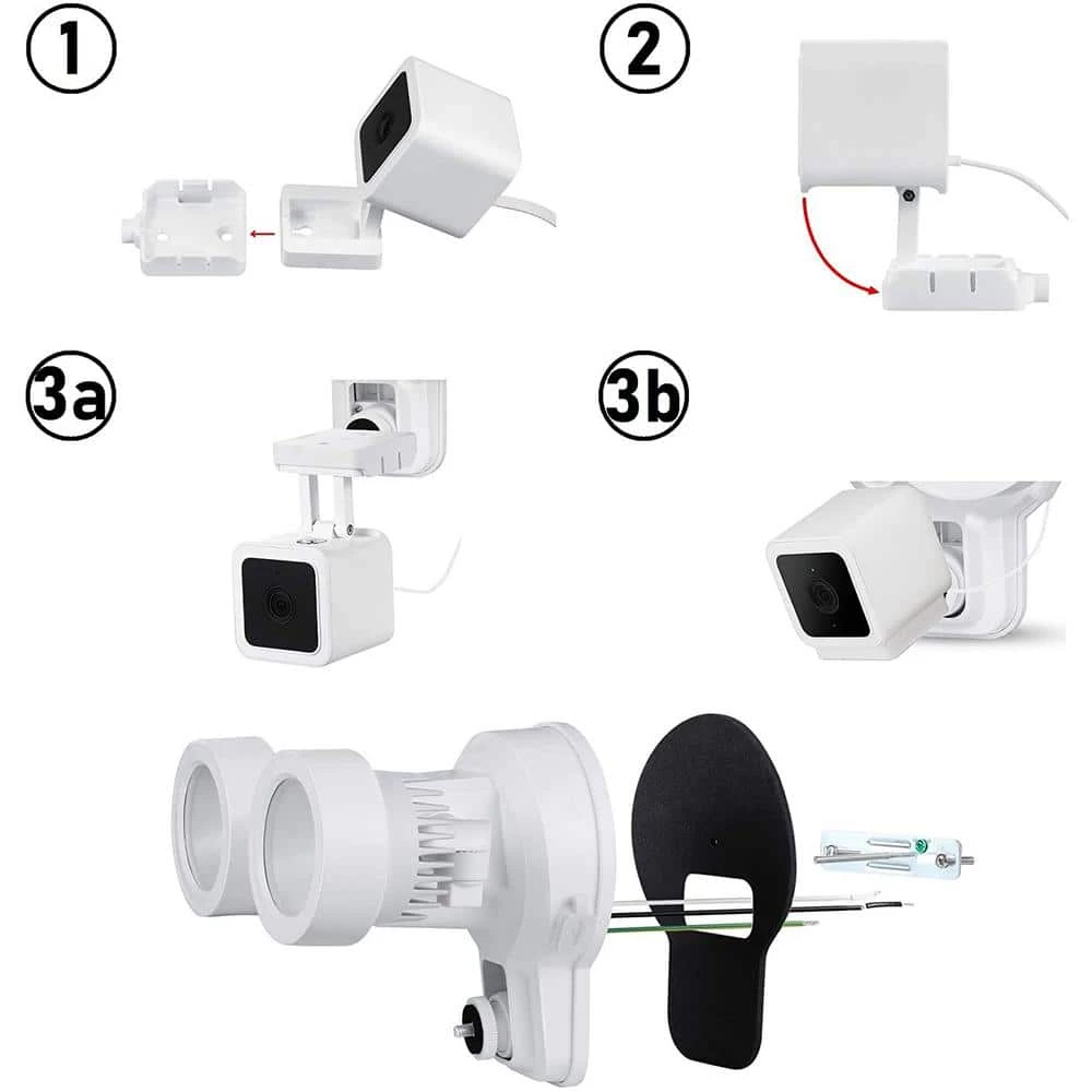 3-In-1 Floodlight for Wyze Cam V3 with Charger and Mount White (Camera Not Included) by Wasserstein 3 3-In-1 Floodlight for Wyze Cam V3 with Charger and Mount White (Camera Not Included) by Wasserstein - Image 3