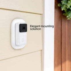 Wall Plate Compatible With Wyze Video Doorbell - Weather Resistant Wyze Video Doorbell Camera Mount in White by Wasserstein -Industrial Tools Sales wasserstein home safety accessories wyzedbwallplateus fa 1000