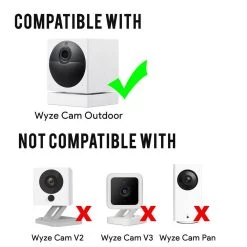 2-Watt 5-Volt White Solar Panel for Wyze Cam Outdoor - Power Your Surveillance Camera Continuously (2-Pack) by Wasserstein -Industrial Tools Sales wasserstein home safety accessories wyzeoutsolarpanel2whtus 76 1000