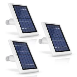 2-Watt 5-Volt White Solar Panel for Wyze Cam Outdoor - Power Your Surveillance Camera Continuously (3-Pack) by Wasserstein