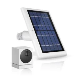 2-Watt 5-Volt White Solar Panel for Wyze Cam Outdoor - Power Your Surveillance Camera Continuously (1-Pack) by Wasserstein