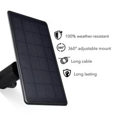 Black Solar Panel Compatible with Wyze Cam Outdoor Efficient Solar Power (Wyze Cam Not Included) (1-Pack) by Wasserstein -Industrial Tools Sales wasserstein home safety accessories wyzeoutsolpannbblkus 76 1000