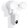 White 3-in-1 Floodlight, Charger, and Mount for Wyze Cam Pan/Pan V2 by Wasserstein