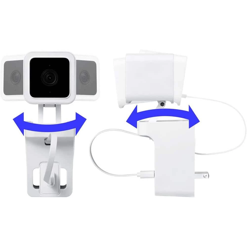 AC Outlet Wall Mount Compatible with Wyze Cam V3 - Reliable Mounting Alternative for Your Cameras (White) by Wasserstein 4 AC Outlet Wall Mount Compatible with Wyze Cam V3 - Reliable Mounting Alternative for Your Cameras (White) by Wasserstein - Image 4