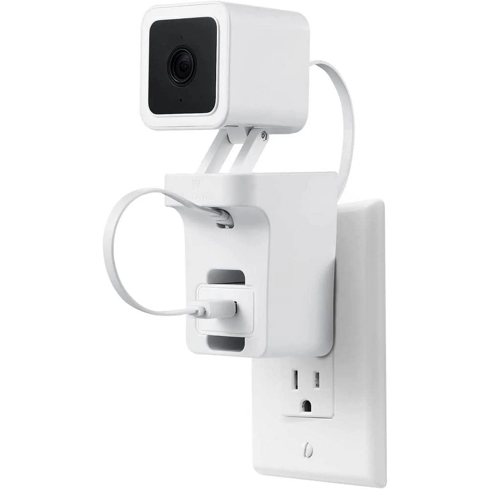 AC Outlet Wall Mount Compatible with Wyze Cam V3 - Reliable Mounting Alternative for Your Cameras (White) by Wasserstein 1 AC Outlet Wall Mount Compatible with Wyze Cam V3 - Reliable Mounting Alternative for Your Cameras (White) by Wasserstein