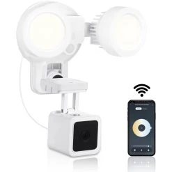 3-in-1 Smart Floodlight for Wyze Cam V3 with Charger and Mount White (Camera Not Included) by Wasserstein