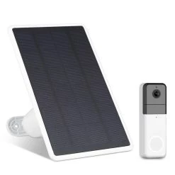 Solar Panel - Compatible with Wyze Video Doorbell - (1-Pack, White) (Wyze Doorbell Not Included) by Wasserstein